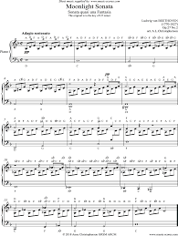 moonlight sonata sheet music