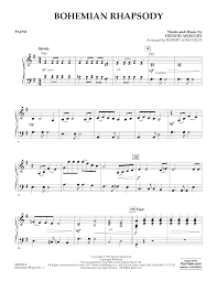 bohemian rhapsody piano sheet music