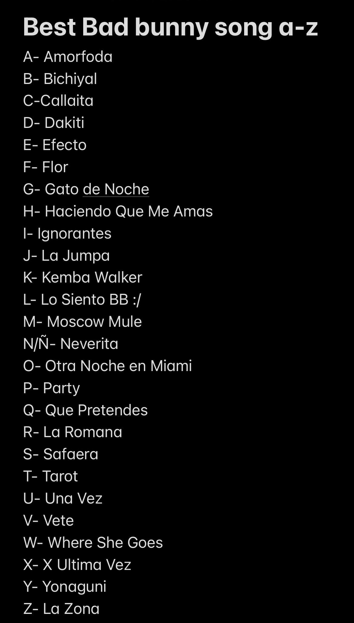 bad bunny songs